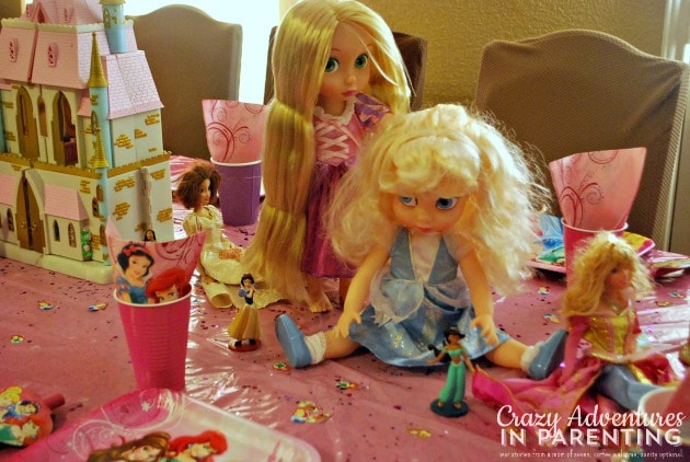 Disney Animator Dolls as centerpieces