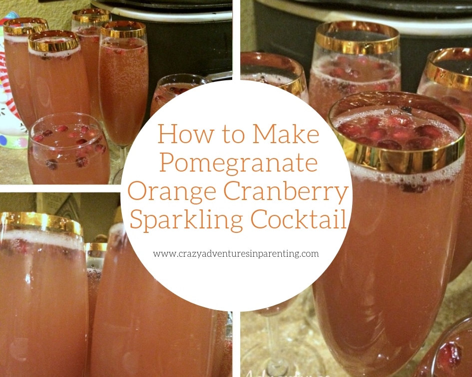 How to Make Pomegranate Orange Cranberry Sparkling Cocktail