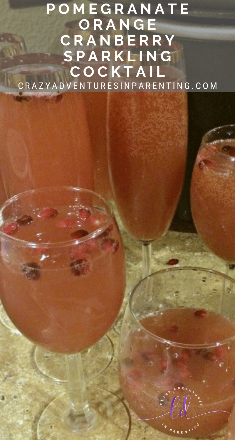 Pomegranate Orange Cranberry Sparkling Cocktail