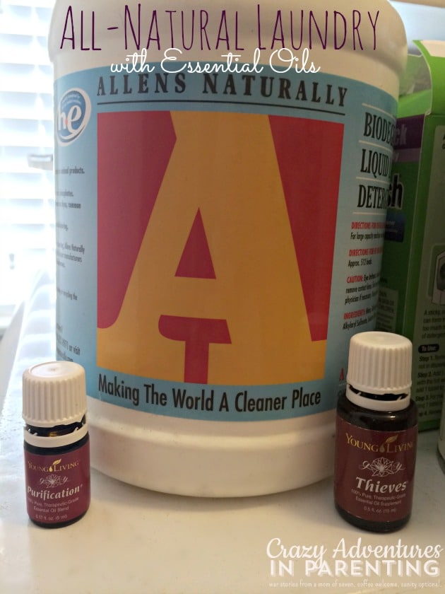 all natural laundry with Young Living essential oils