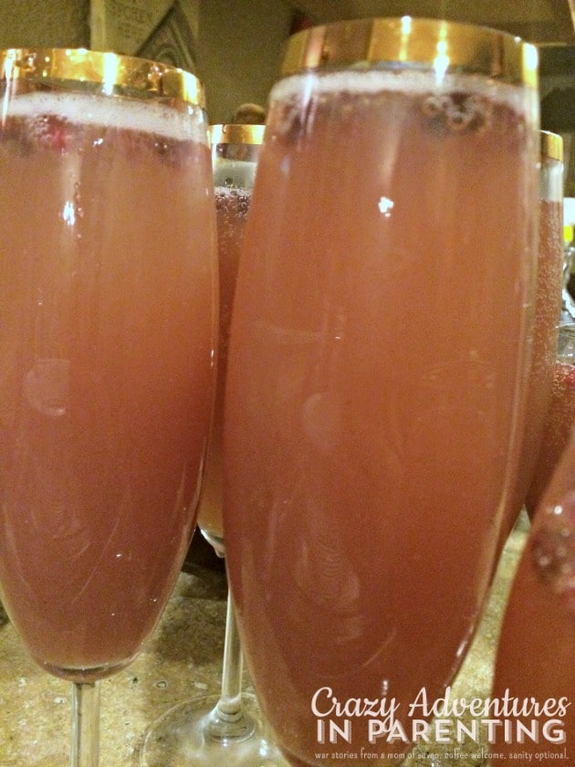 pomegranate orange cranberry sparkling drink