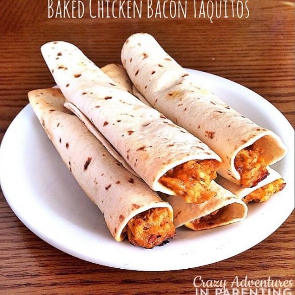 Baked Chicken Bacon Taquitos