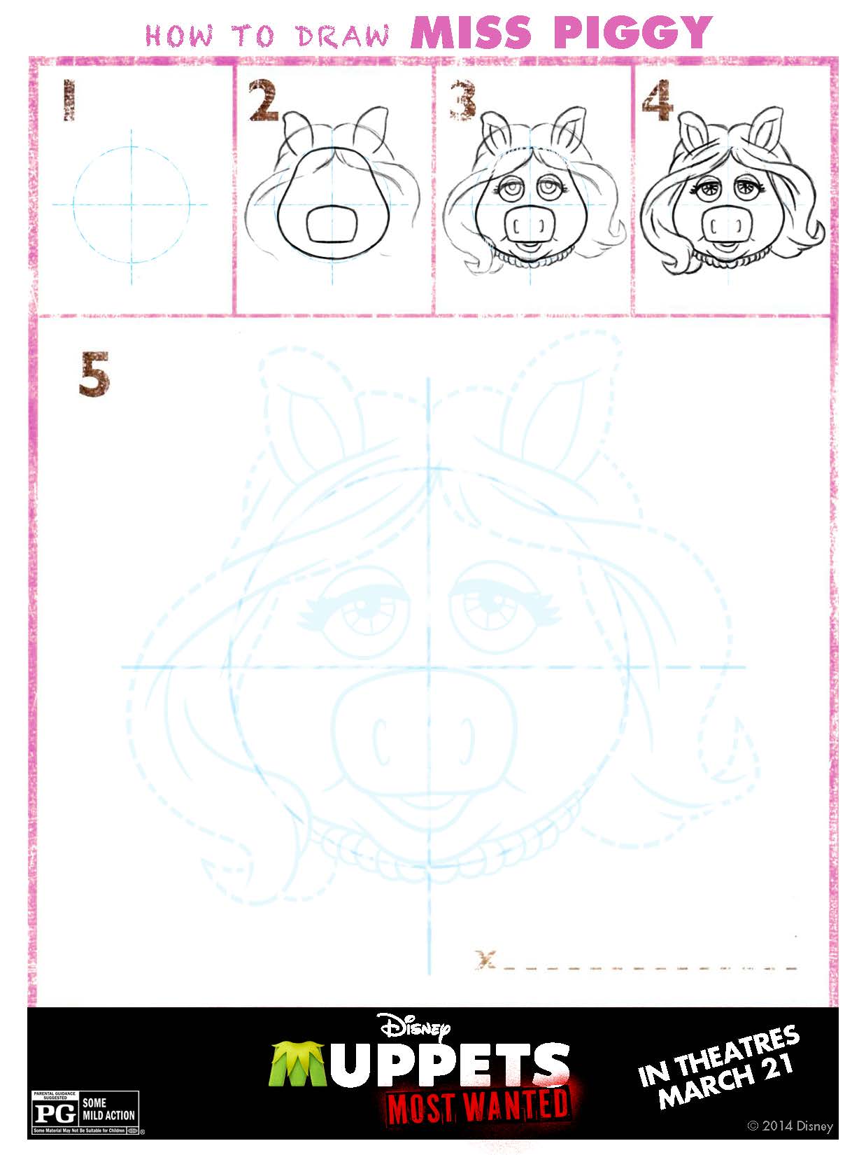Disney's Muppets Most WantedHow to Draw Miss Piggy