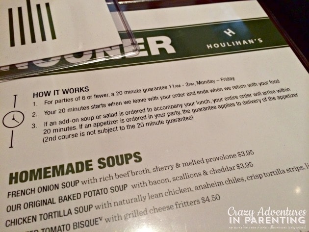 Houlihan's Nooner Instructions