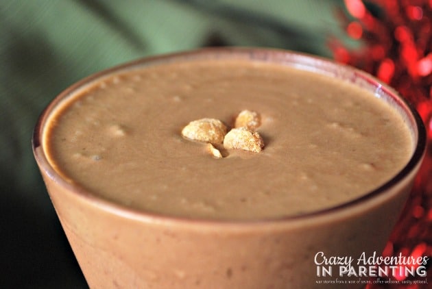 Mocha Peanut Butter Espresso Shake with Almond Milk and Flax