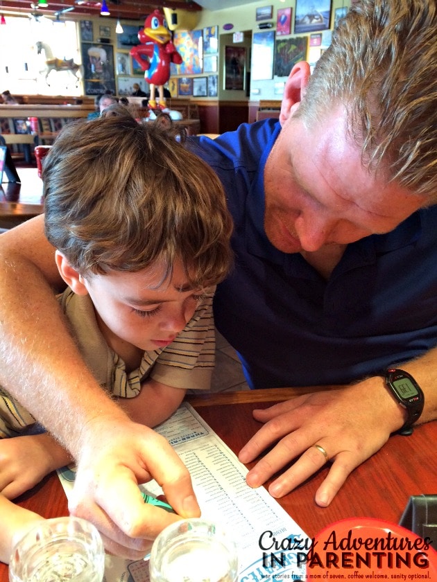 puzzle duo at lunch