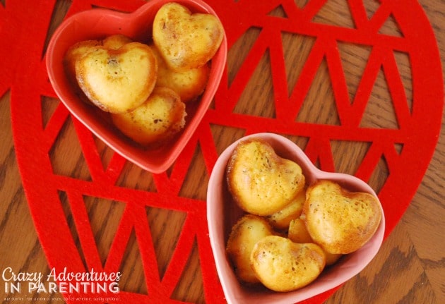 sausage cheese biscuits mini heart-shaped