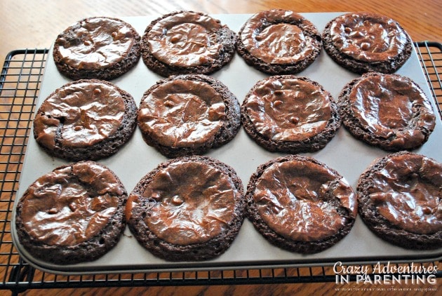 Oreo Cookie Dough Brownie Cupcakes baked