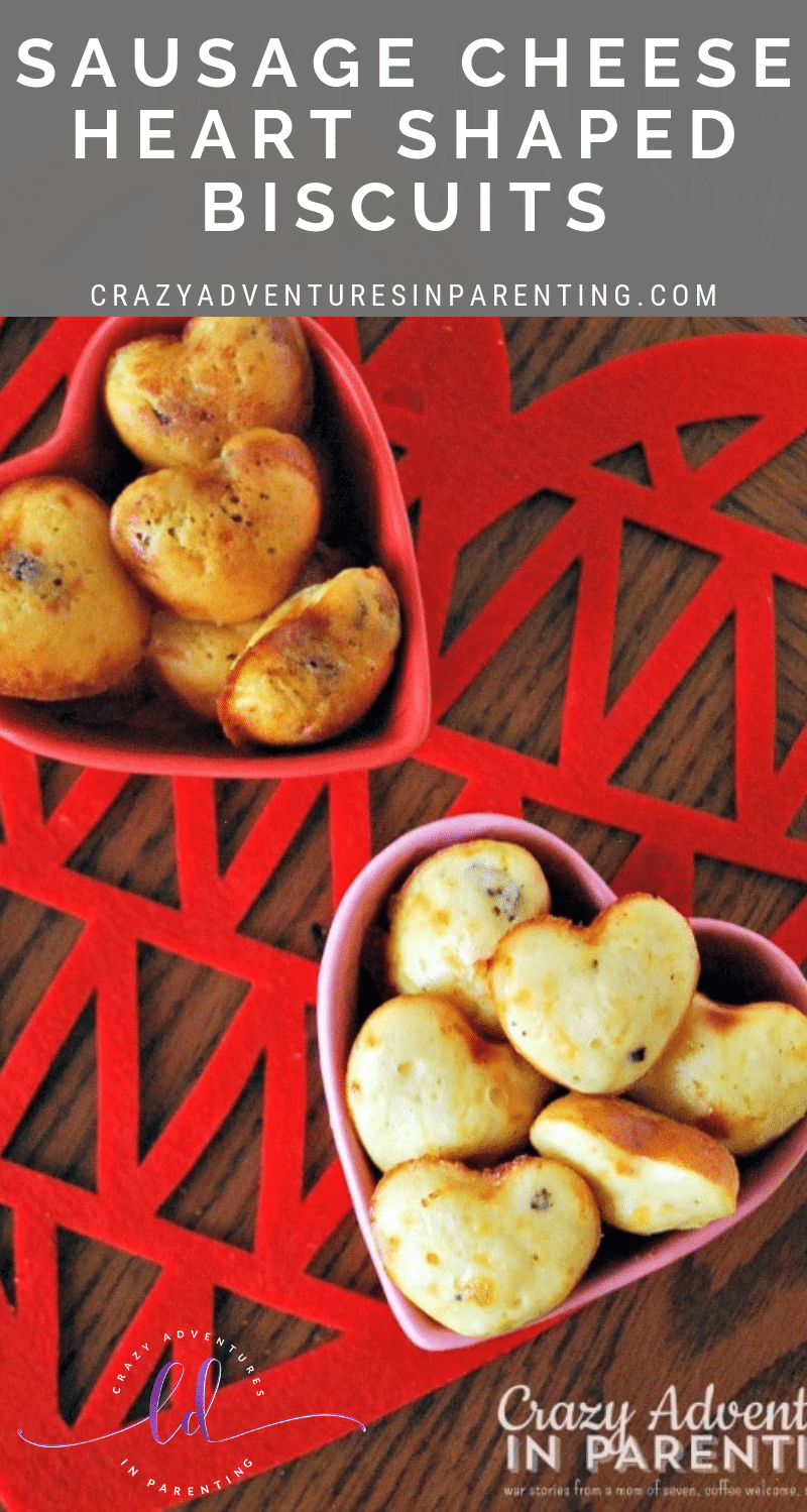Sausage Cheese Heart Shaped Biscuits