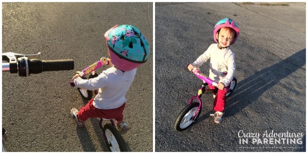 bike riding with baby V