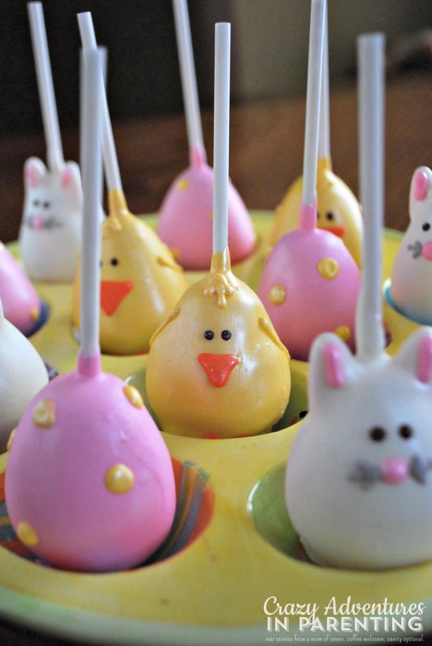 Easter Cake Pops closeup