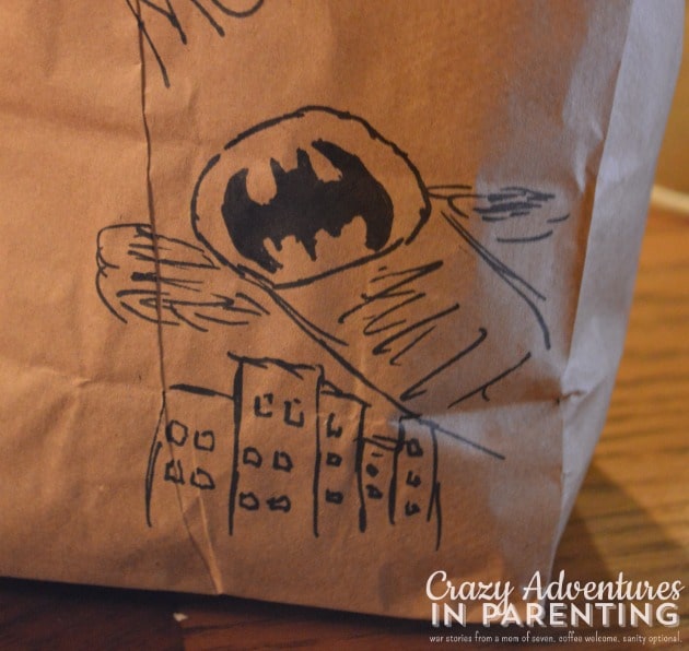 Batman lunch sack