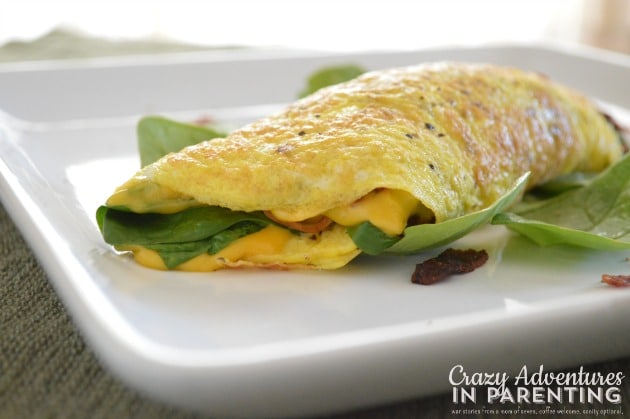 Breakfast Omelet Roll close up