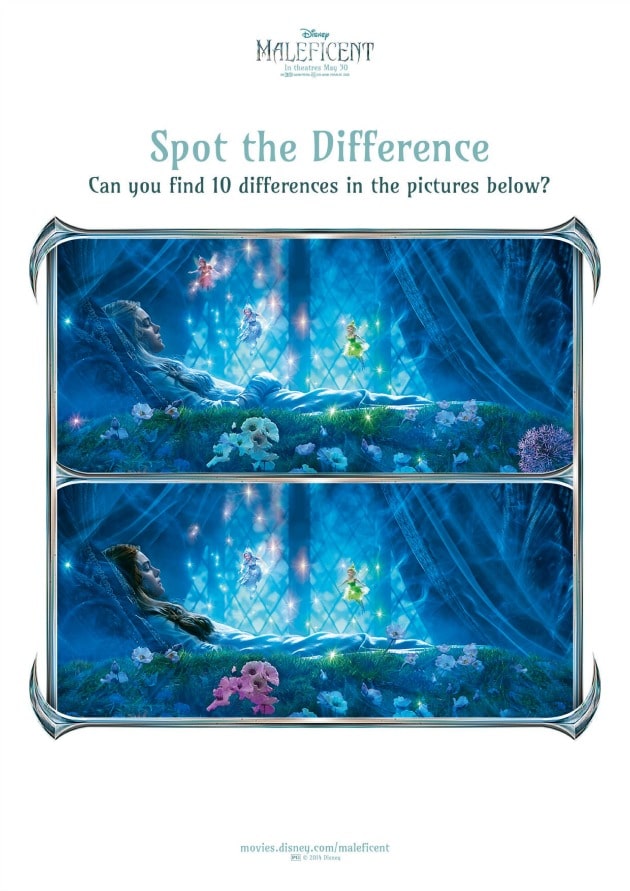 Maleficent activity sheets - spot the difference
