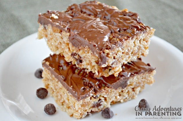 Nutella Cookie Dough Rice Krispies Treats plated2