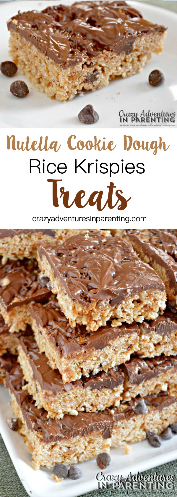 Nutella Cookie Dough Rice Krispies Treats