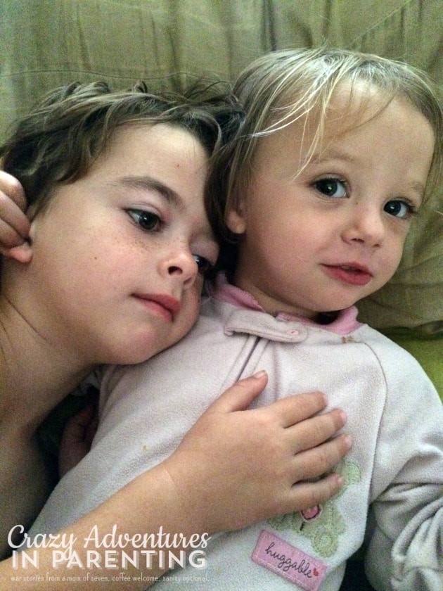 huggy babies in the morning