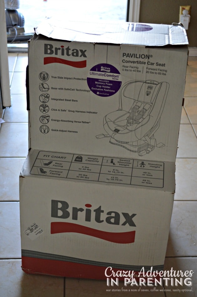 new Britax Pavilion car seat