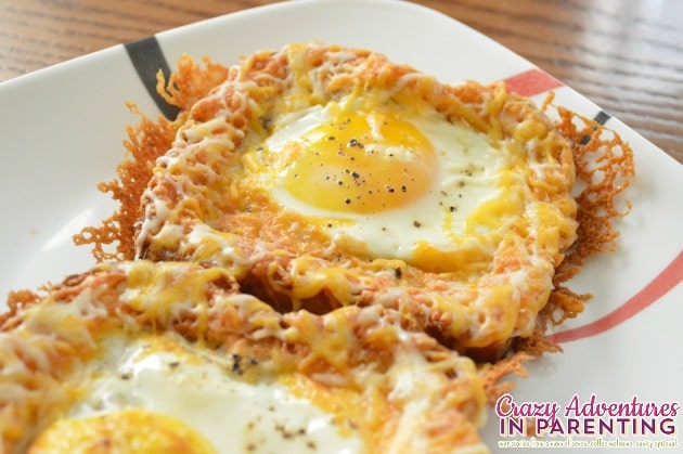 Cheesy Baked Egg Toast close up