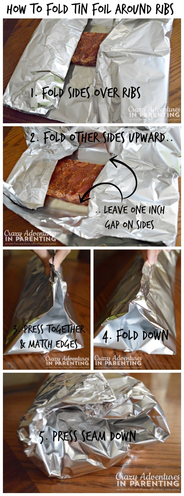 How to Fold Tin Foil Around Ribs