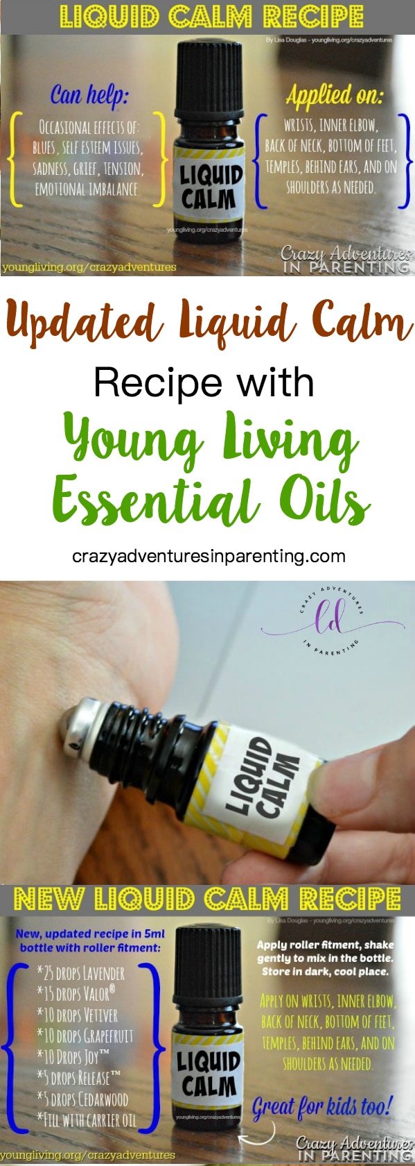 Updated Liquid Calm Recipe with Young Living Oils