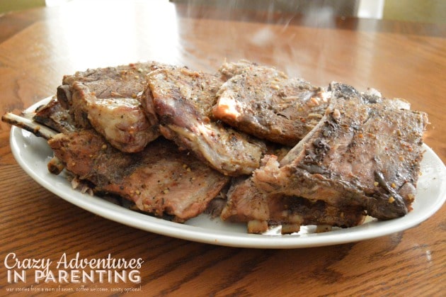 barbecue ribs cut up ready for the grill