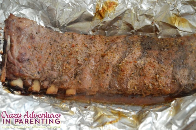 barbecue ribs out of the oven