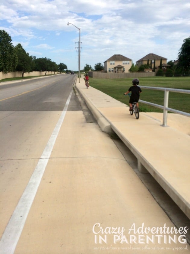 bike ride with the kids