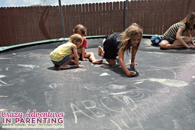 chalkboard trampoline