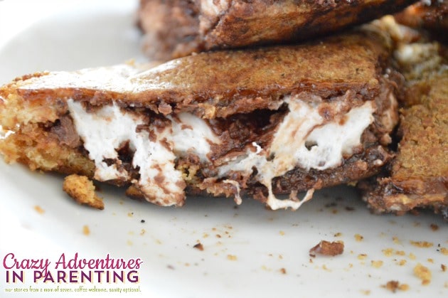 close up S'mores Stuffed French Toast