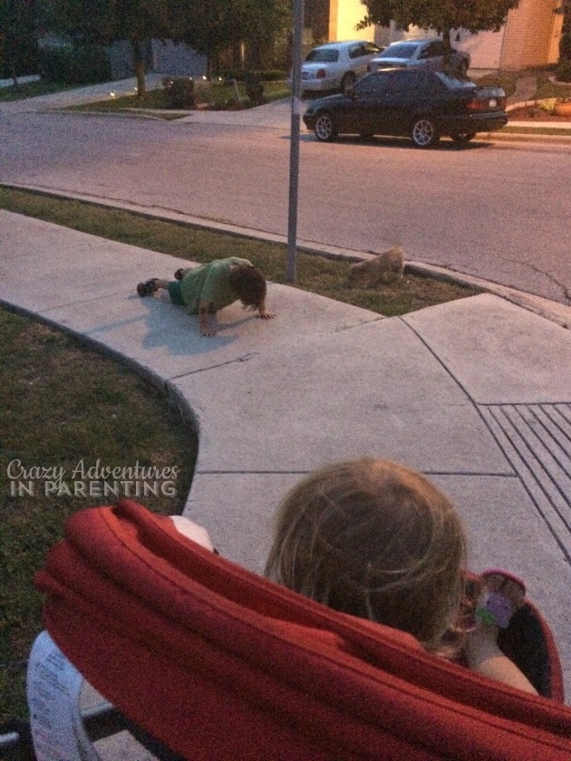 Baby Dude pushups