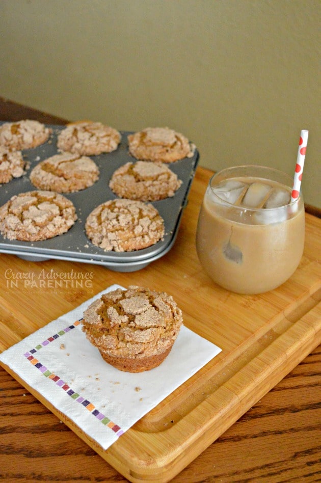 Caramel Macchiato Muffins with Iced Coffee