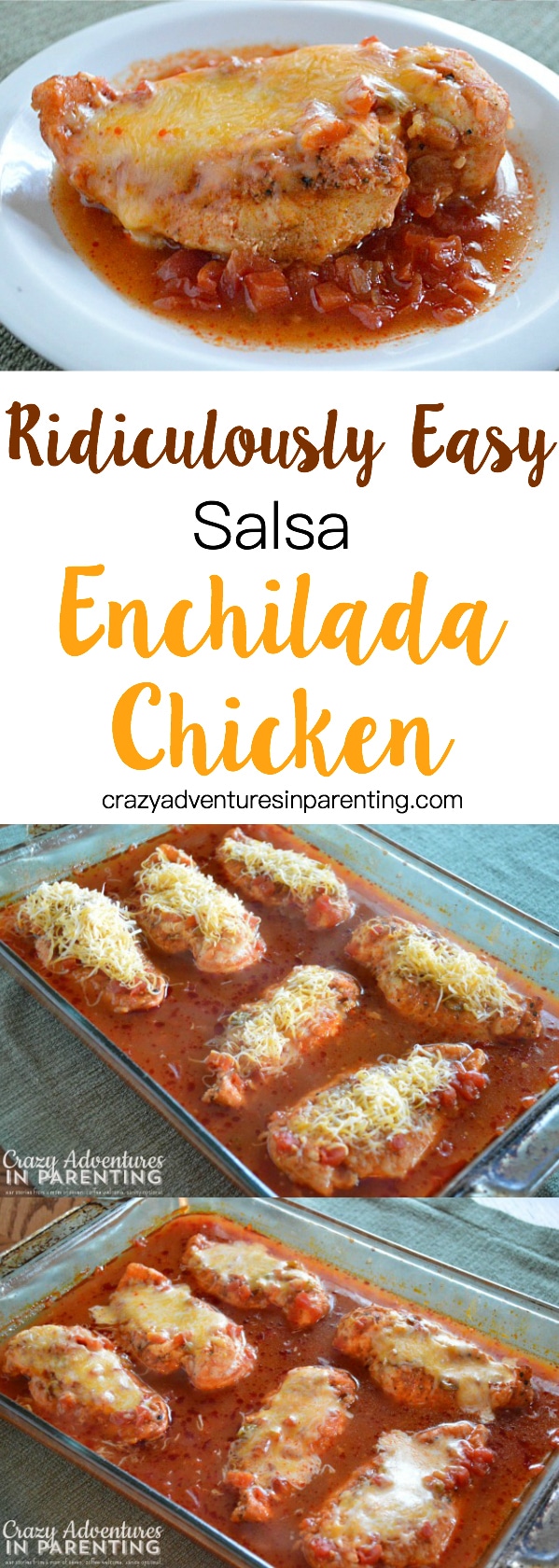 Ridiculously Easy Salsa Enchilada Chicken