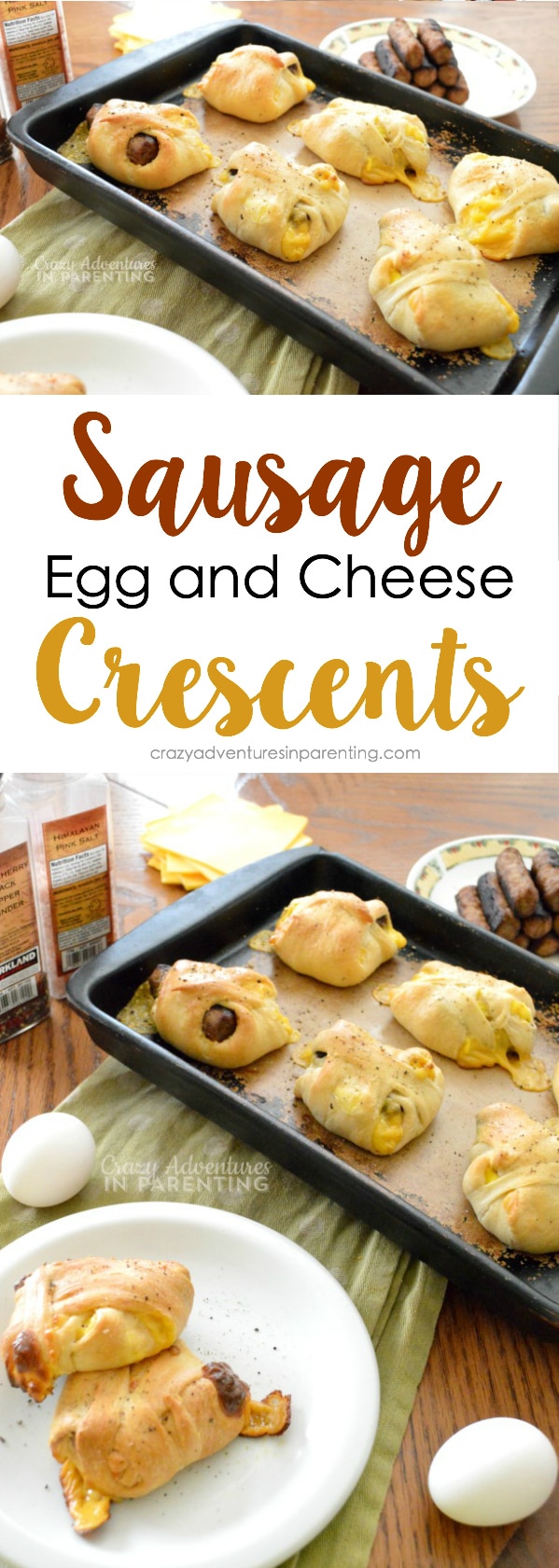 Sausage Egg and Cheese Crescents