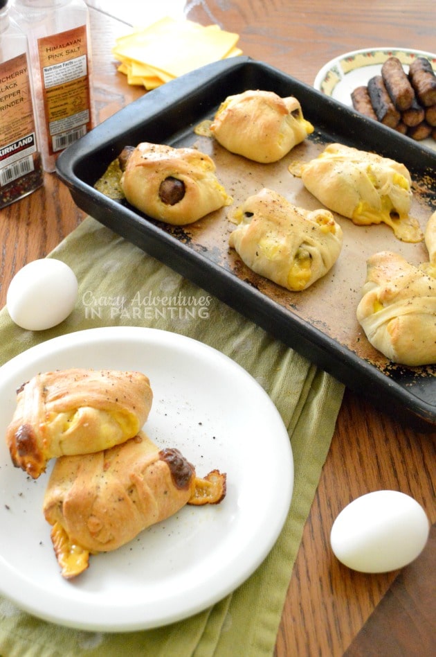 Sausage Egg and Cheese Crescents