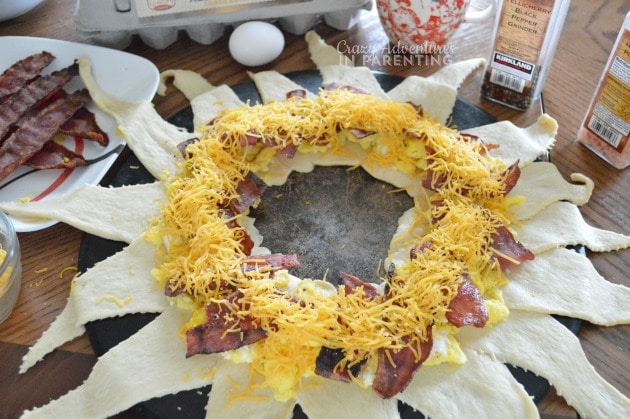 cheese added to Bacon Egg and Cheese Breakfast Ring