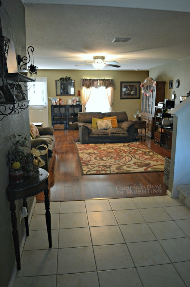 our tiled entryway