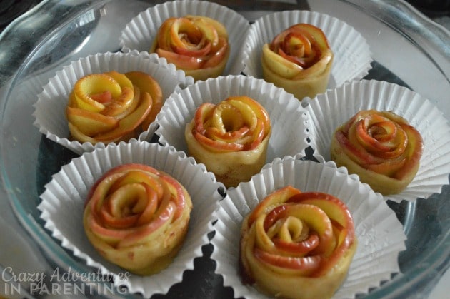 Apple Rose Tarts ready for the oven