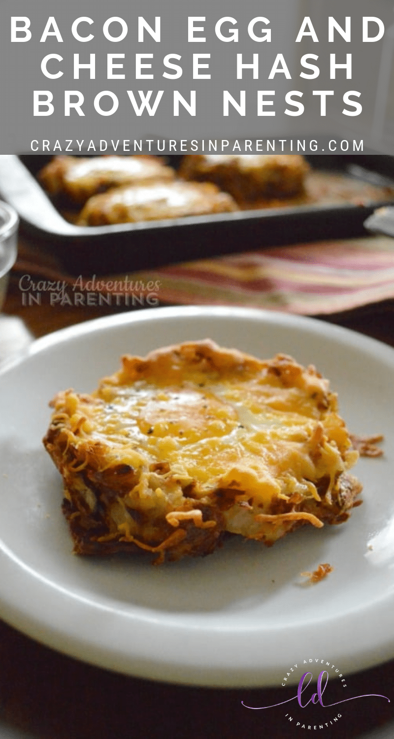 Bacon Egg and Cheese Hash Brown Nests