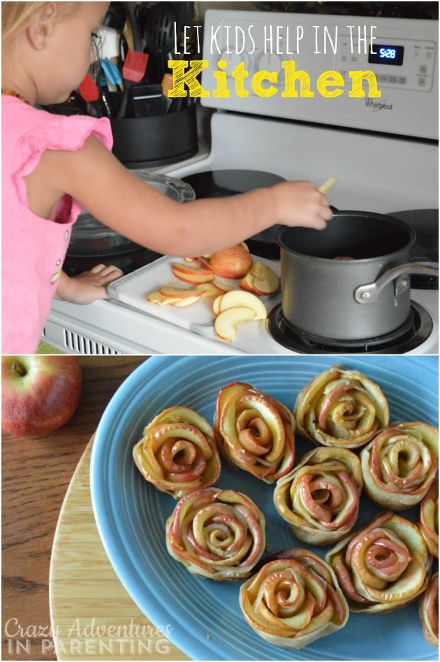 Letting kids help in the kitchen