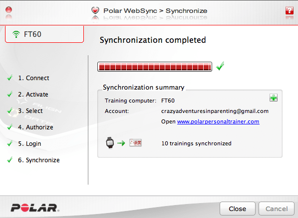 Polar WebSync Synchronize