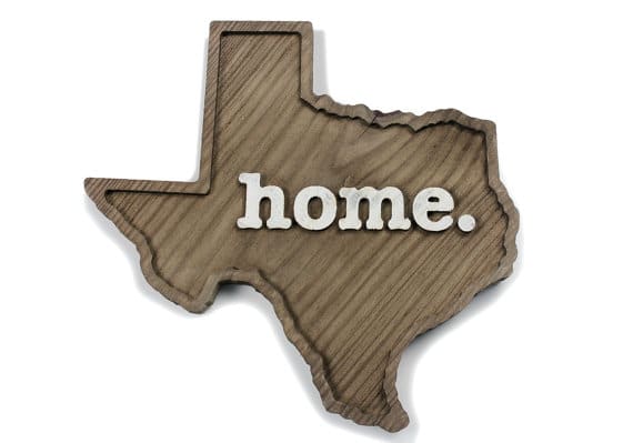 Texas home wood wall hanging