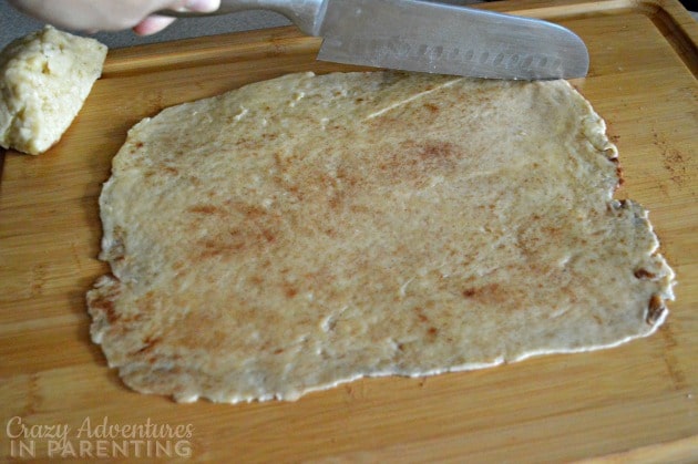 cut the dough into slices