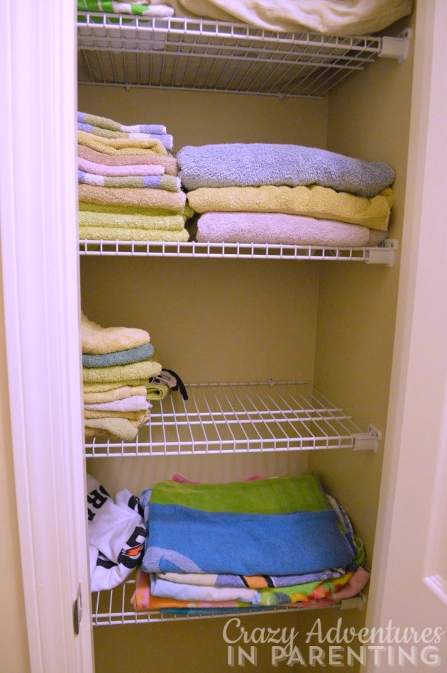 second hall closet - towels