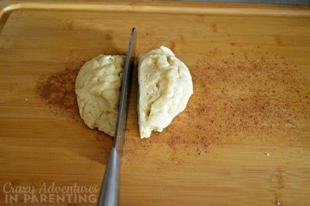split the dough
