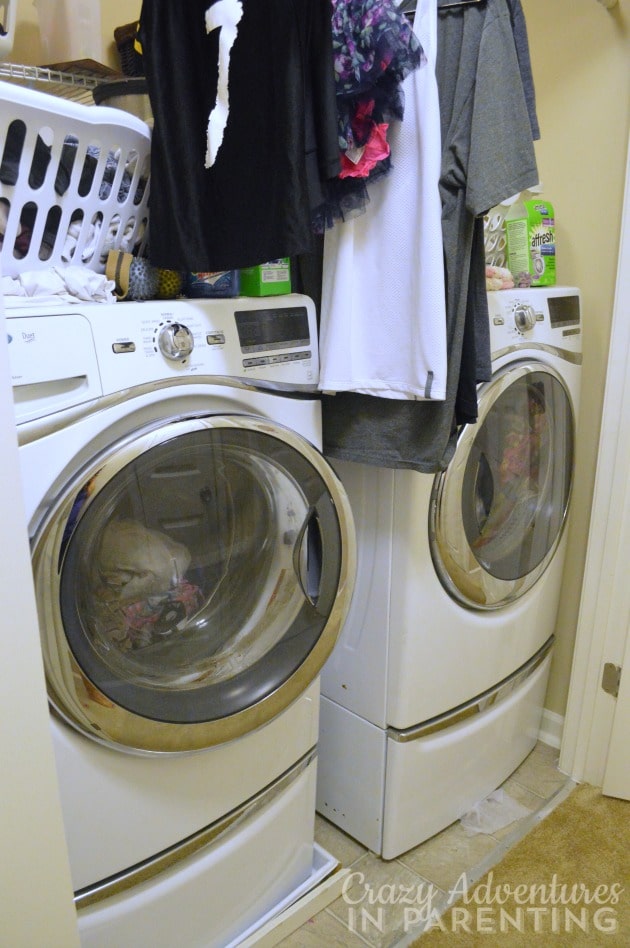 third hall closet - laundry room upstairs