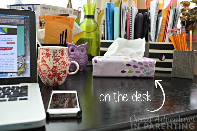 Angel Soft Tissues on the desk