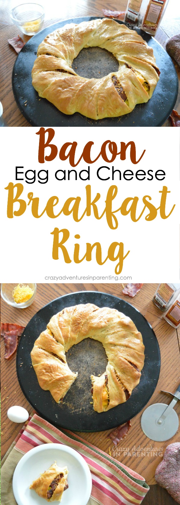 Bacon Egg and Cheese Breakfast Ring