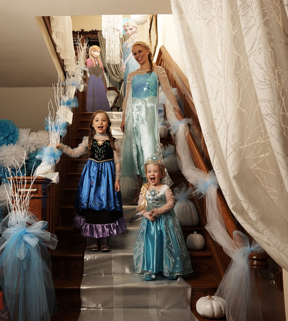 Frozen Anna and Elsa costumes