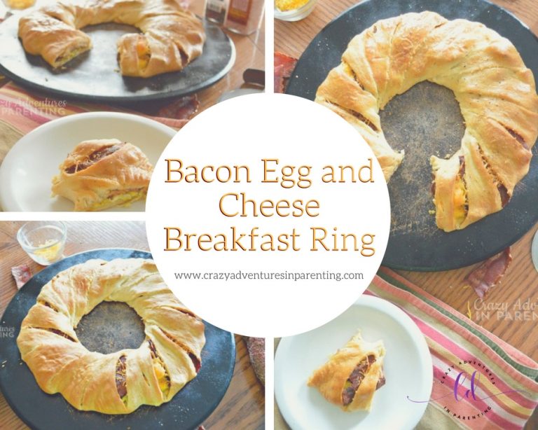 Bacon Egg and Cheese Breakfast Ring | Crazy Adventures in Parenting